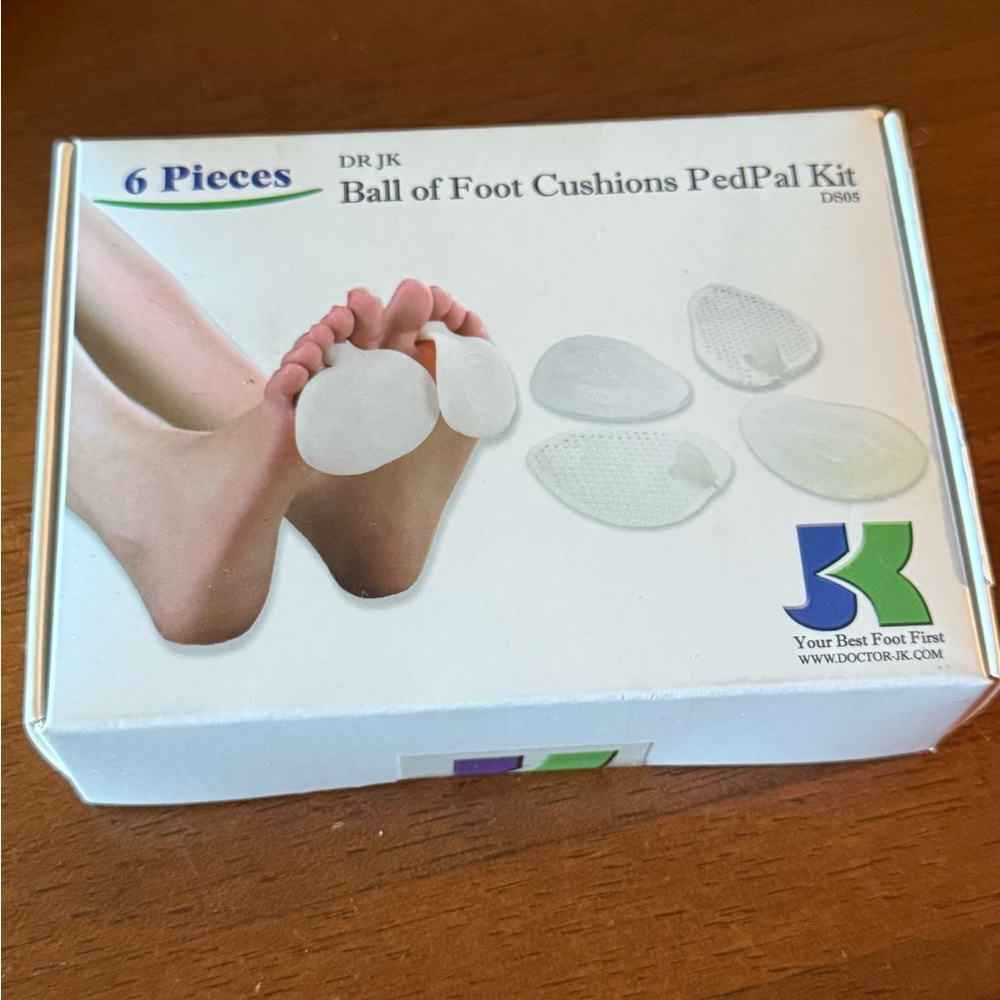 Dr JK Ball of Foot Cushions PedPal Kit for Heels Shoes DS05 6 pieces new